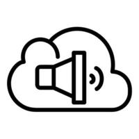 cloud computing Vector Icon, Outline style icon, from Advertisement icons collection, isolated on white Background.