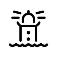 Lighthouse Vector Icon,  Outline style icon, from Adventure icons collection, isolated on white Background.