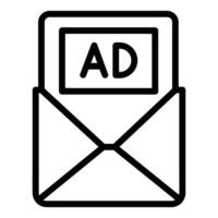 correo vector icono, contorno estilo icono, desde anuncio íconos recopilación, aislado en blanco antecedentes.