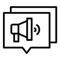 Marketing Vector Icon, Outline style icon, from Advertisement icons collection, isolated on white Background.