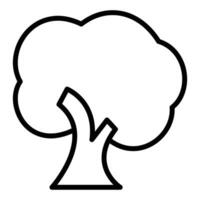 árbol vector icono, lineal estilo icono, desde agricultura íconos recopilación, aislado en blanco antecedentes.