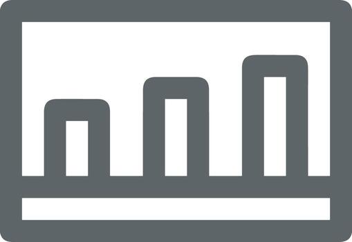 Growth business icon symbol vector image. Illustration of the progress outline infographic strategy  development design image