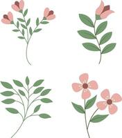 Hand Drawn Floral Shape. Vector Illustration