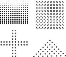 Minimalist Dotted Shape Set. Vector Element Set