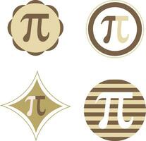 Pi Day Element Set. Vector Illustration