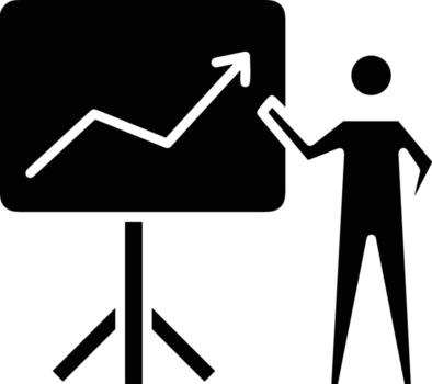 Growth business icon symbol vector image. Illustration of the progress outline infographic strategy  development design image