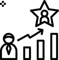 Growth business icon symbol vector image. Illustration of the progress outline infographic strategy  development design image