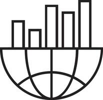 Growth business icon symbol vector image. Illustration of the progress outline infographic strategy  development design image