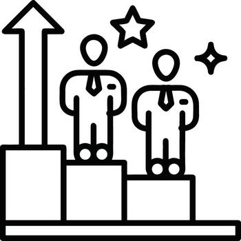 Growth business icon symbol vector image. Illustration of the progress outline infographic strategy  development design image