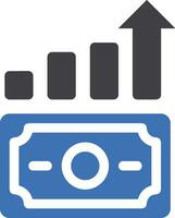 Growth business icon symbol vector image. Illustration of the progress outline infographic strategy  development design image