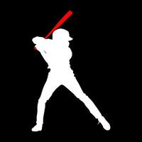 High details of baseball player silhouette. Minimal symbol and logo of sport. Fit for element design, background, banner, backdrop, cover. Vector Eps 10