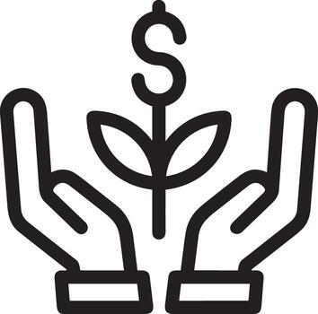 Growth business icon symbol vector image. Illustration of the progress outline infographic strategy  development design image