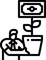 Growth business icon symbol vector image. Illustration of the progress outline infographic strategy  development design image