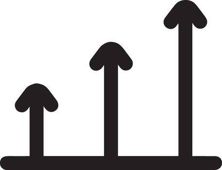 Growth business icon symbol vector image. Illustration of the progress outline infographic strategy  development design image