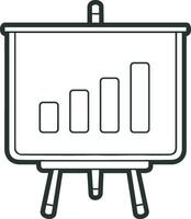 Growth business icon symbol vector image. Illustration of the progress outline infographic strategy  development design image