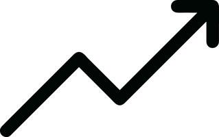 Growth business icon symbol vector image. Illustration of the progress outline infographic strategy  development design image