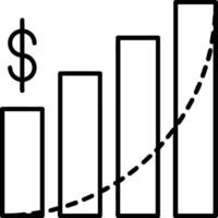 Growth business icon symbol vector image. Illustration of the progress outline infographic strategy  development design image