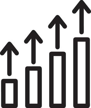 crecimiento negocio icono símbolo vector imagen. ilustración de el Progreso contorno infografía estrategia desarrollo diseño imagen