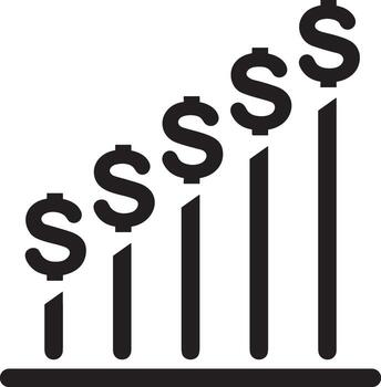 Growth business icon symbol vector image. Illustration of the progress outline infographic strategy  development design image