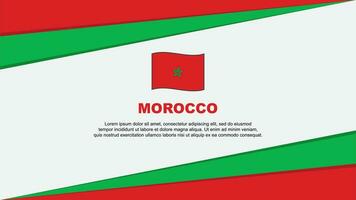 Morocco Flag Abstract Background Design Template. Morocco Independence Day Banner Cartoon Vector Illustration. Morocco Banner