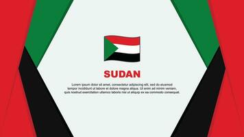 Sudan Flag Abstract Background Design Template. Sudan Independence Day Banner Cartoon Vector Illustration. Sudan Design