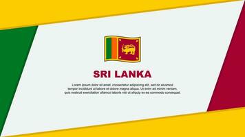 Sri Lanka Flag Abstract Background Design Template. Sri Lanka Independence Day Banner Cartoon Vector Illustration. Sri Lanka Independence Day