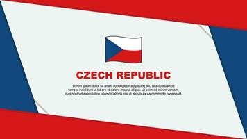 Czech Republic Flag Abstract Background Design Template. Czech Republic Independence Day Banner Cartoon Vector Illustration. Czech Republic Cartoon