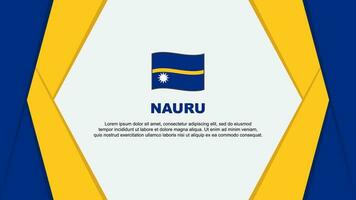 Nauru Flag Abstract Background Design Template. Nauru Independence Day Banner Cartoon Vector Illustration. Nauru Design