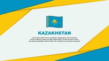 Kazakhstan Flag Abstract Background Design Template. Kazakhstan Independence Day Banner Cartoon Vector Illustration. Kazakhstan Design