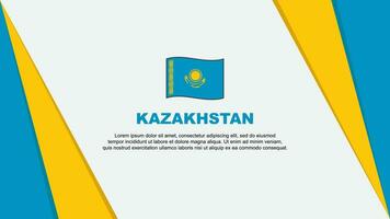 Kazakhstan Flag Abstract Background Design Template. Kazakhstan Independence Day Banner Cartoon Vector Illustration. Kazakhstan Independence Day