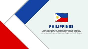 Filipinas bandera resumen antecedentes diseño modelo. Filipinas independencia día bandera dibujos animados vector ilustración. Filipinas ilustración