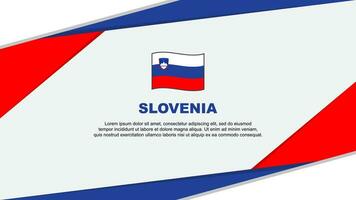 Slovenia Flag Abstract Background Design Template. Slovenia Independence Day Banner Cartoon Vector Illustration. Slovenia Background