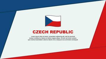 Czech Republic Flag Abstract Background Design Template. Czech Republic Independence Day Banner Cartoon Vector Illustration. Czech Republic Independence Day