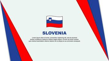 Slovenia Flag Abstract Background Design Template. Slovenia Independence Day Banner Cartoon Vector Illustration. Slovenia Banner