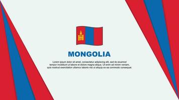 Mongolia Flag Abstract Background Design Template. Mongolia Independence Day Banner Cartoon Vector Illustration. Mongolia Banner
