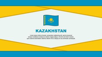 Kazakhstan Flag Abstract Background Design Template. Kazakhstan Independence Day Banner Cartoon Vector Illustration. Kazakhstan Vector