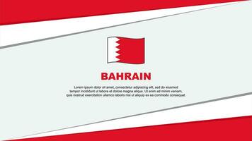 Bahrain Flag Abstract Background Design Template. Bahrain Independence Day Banner Cartoon Vector Illustration. Bahrain Banner