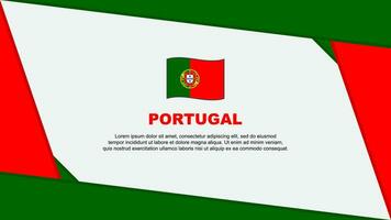 Portugal Flag Abstract Background Design Template. Portugal Independence Day Banner Cartoon Vector Illustration. Portugal Cartoon