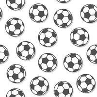 Soccer Balls Seamless Pattern On A White Background. Football Icon Vector Illustration