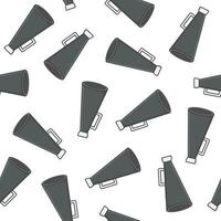 Speaker Toa Megaphone Seamless Pattern On A White Background. Megaphone Illustration vector