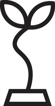 Growth business icon symbol vector image. Illustration of the progress outline infographic strategy  development design image