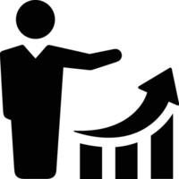 Growth business icon symbol vector image. Illustration of the progress outline infographic strategy  development design image