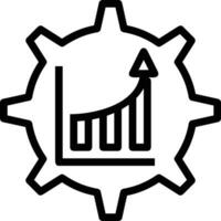 Growth business icon symbol vector image. Illustration of the progress outline infographic strategy  development design image