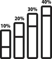 Growth business icon symbol vector image. Illustration of the progress outline infographic strategy  development design image