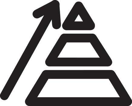 Growth business icon symbol vector image. Illustration of the progress outline infographic strategy  development design image