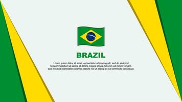 Brazil Flag Abstract Background Design Template. Brazil Independence Day Banner Cartoon Vector Illustration. Brazil Independence Day