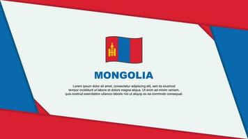Mongolia Flag Abstract Background Design Template. Mongolia Independence Day Banner Cartoon Vector Illustration. Mongolia Cartoon