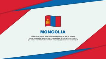 Mongolia Flag Abstract Background Design Template. Mongolia Independence Day Banner Cartoon Vector Illustration. Mongolia Background