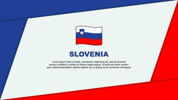 Slovenia Flag Abstract Background Design Template. Slovenia Independence Day Banner Cartoon Vector Illustration. Slovenia Independence Day