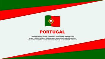 Portugal Flag Abstract Background Design Template. Portugal Independence Day Banner Cartoon Vector Illustration. Portugal Flag